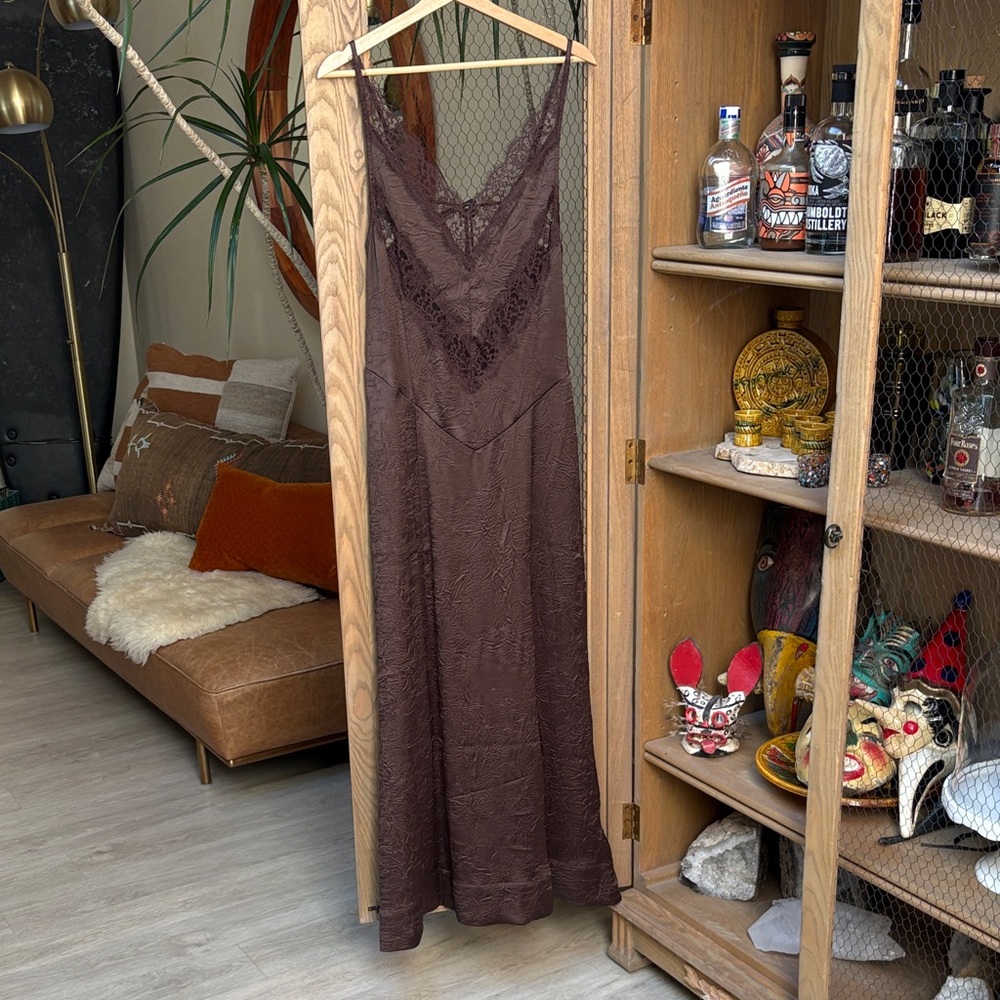 Free People Maybe Forever Maxi Dress in Deep Fudge - Picture 4 of 14